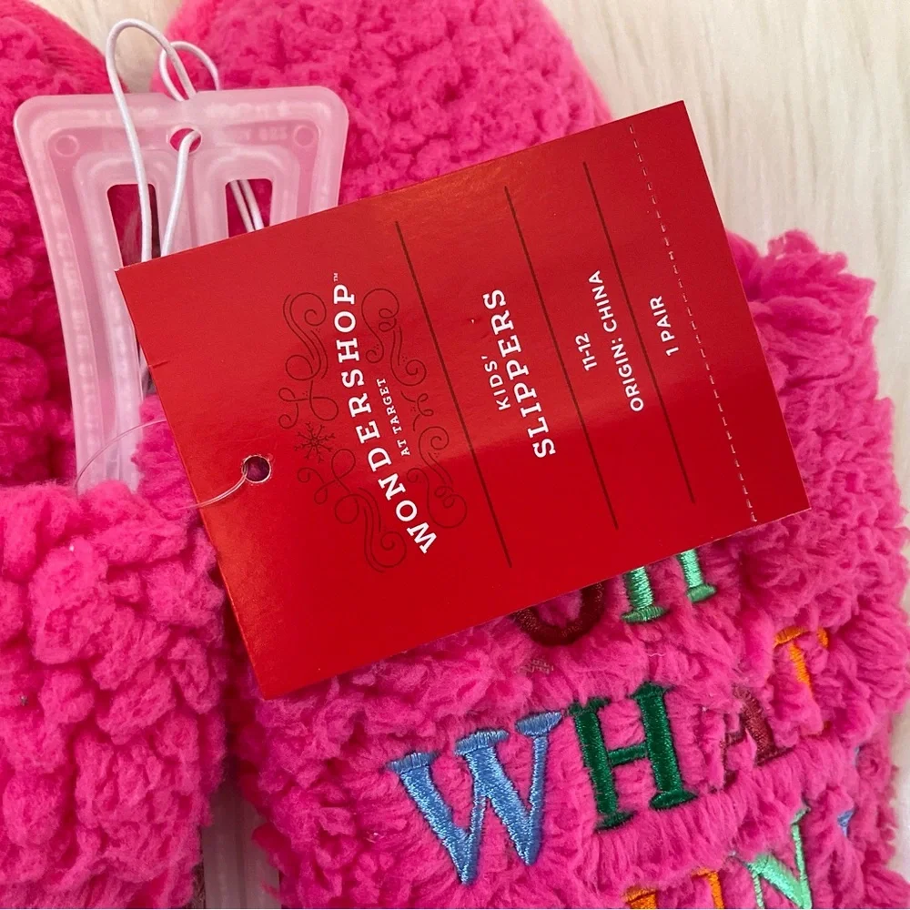 Wondershop at Target Kids Holiday Slippers - NWT x2 - Size 11-12